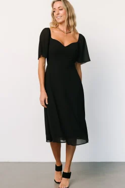 Hot Baltic Born Colette Sweetheart Midi Dress | Black
