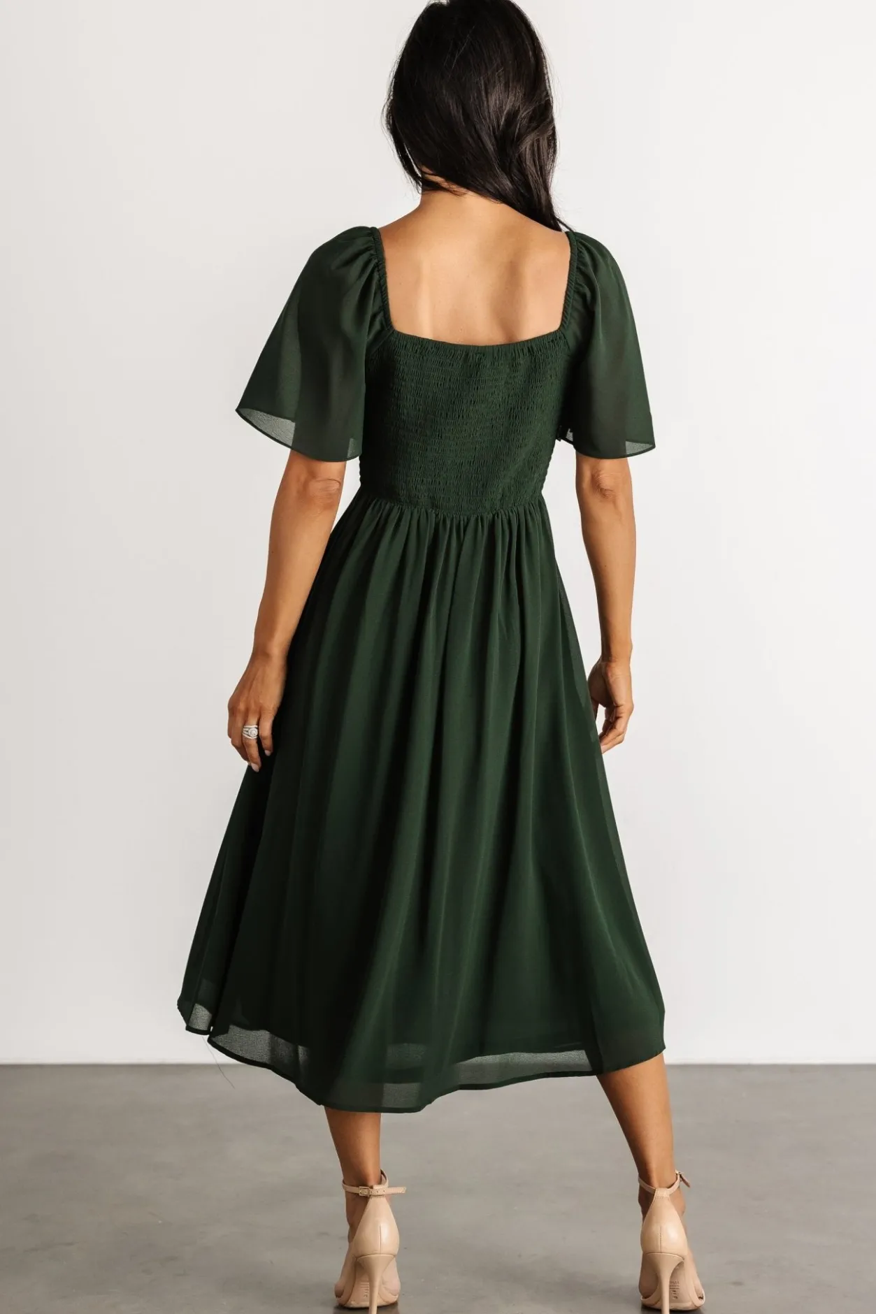 Hot Baltic Born Colette Sweetheart Midi Dress | Evergreen