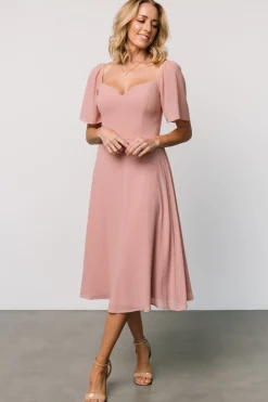 Online Baltic Born Colette Sweetheart Midi Dress | Blush