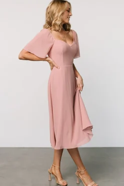 Online Baltic Born Colette Sweetheart Midi Dress | Blush