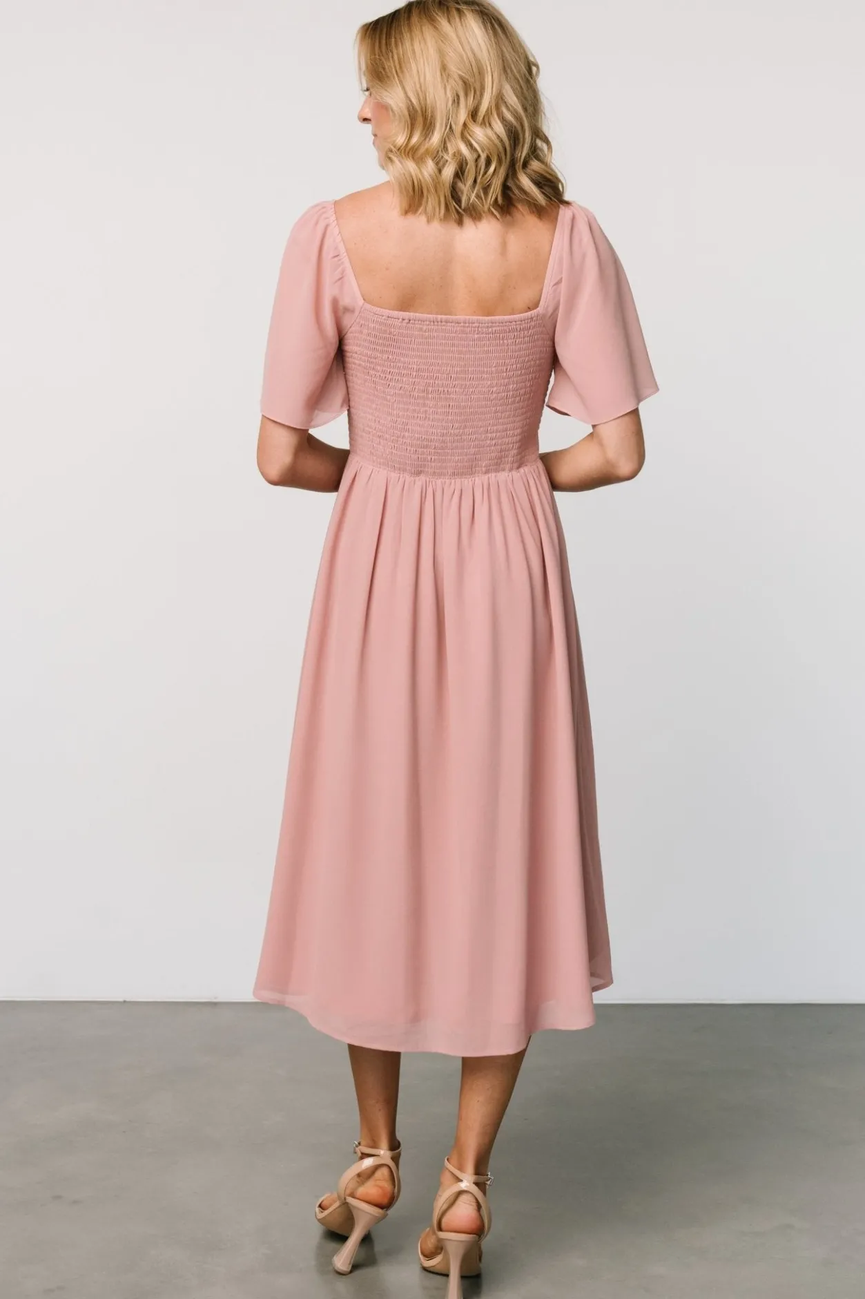 Online Baltic Born Colette Sweetheart Midi Dress | Blush