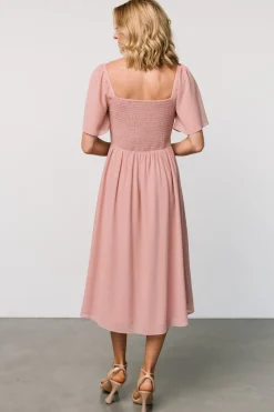 Online Baltic Born Colette Sweetheart Midi Dress | Blush