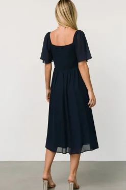 New Baltic Born Colette Sweetheart Midi Dress | Navy
