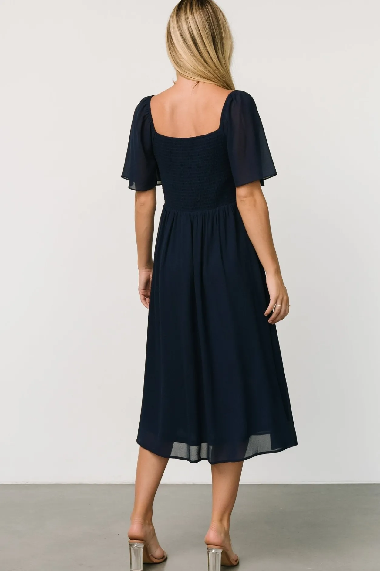 New Baltic Born Colette Sweetheart Midi Dress | Navy