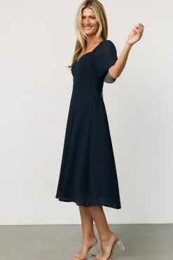 New Baltic Born Colette Sweetheart Midi Dress | Navy