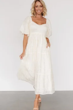 New Baltic Born Colin Eyelet Dress | Cream