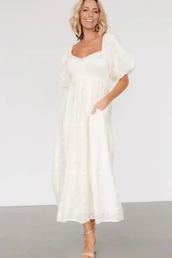 New Baltic Born Colin Eyelet Dress | Cream