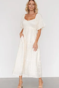 New Baltic Born Colin Eyelet Dress | Cream