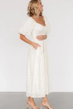 New Baltic Born Colin Eyelet Dress | Cream