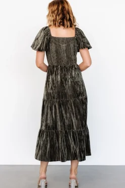 Hot Baltic Born Colleen Velvet Maxi Dress | Olive