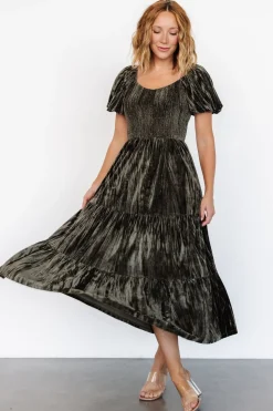 Hot Baltic Born Colleen Velvet Maxi Dress | Olive