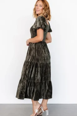 Hot Baltic Born Colleen Velvet Maxi Dress | Olive