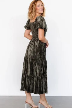 Hot Baltic Born Colleen Velvet Maxi Dress | Olive