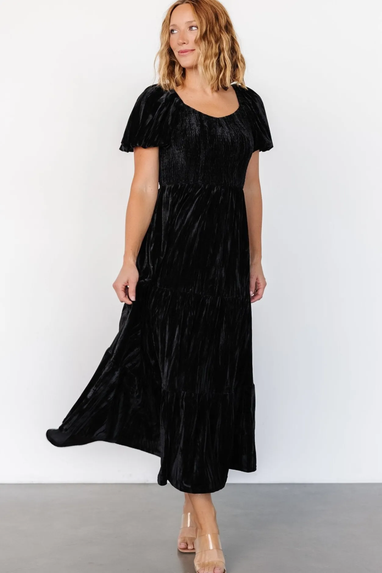 Outlet Baltic Born Colleen Velvet Maxi Dress | Black