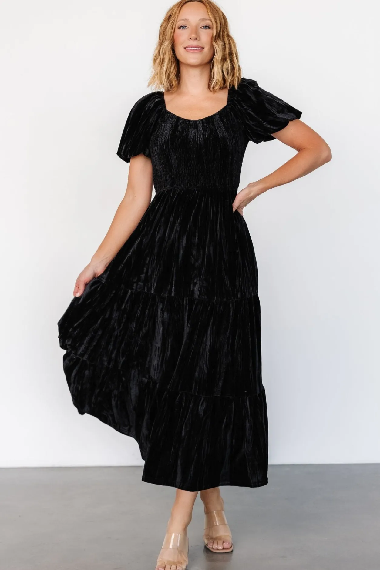 Outlet Baltic Born Colleen Velvet Maxi Dress | Black