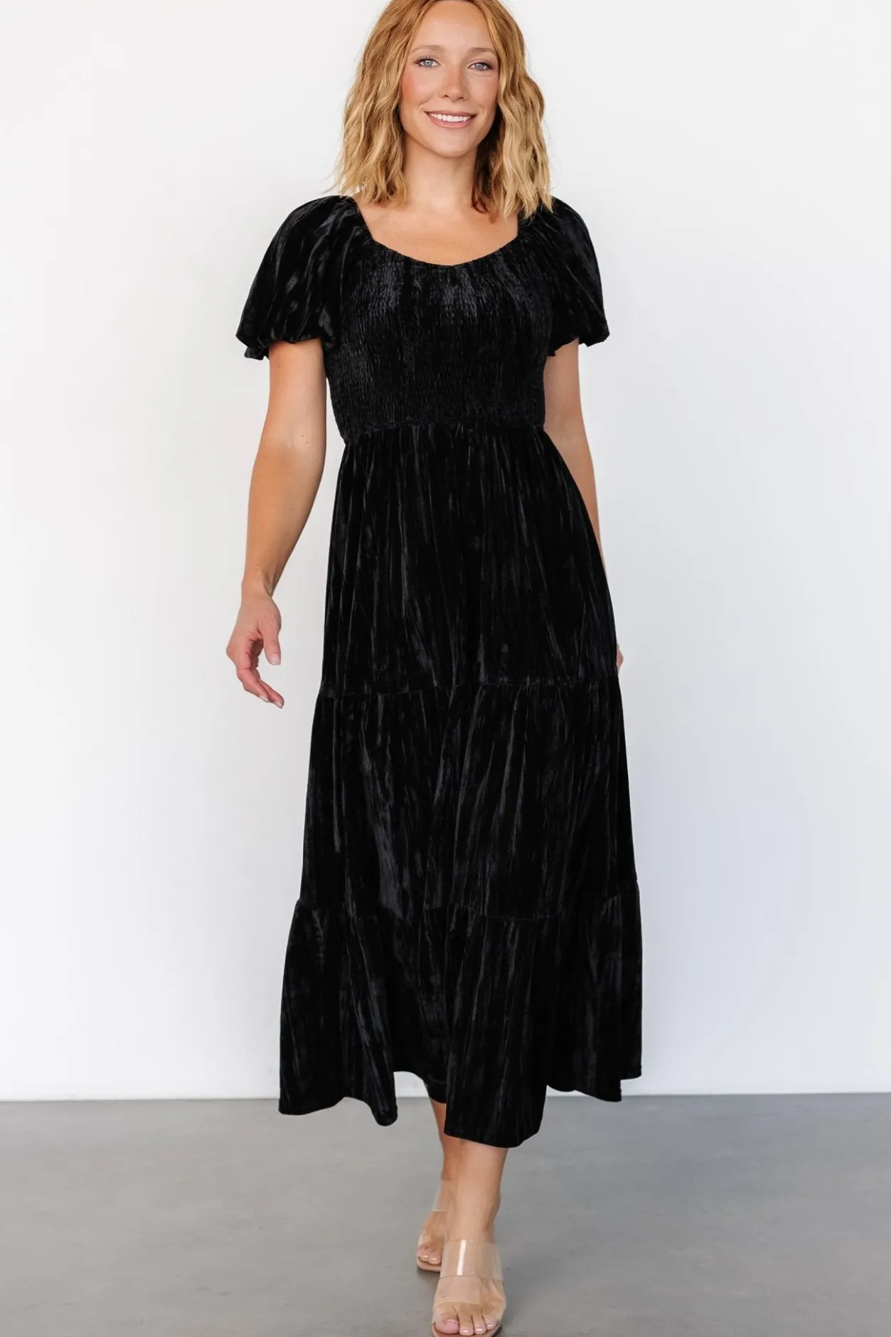 Outlet Baltic Born Colleen Velvet Maxi Dress | Black