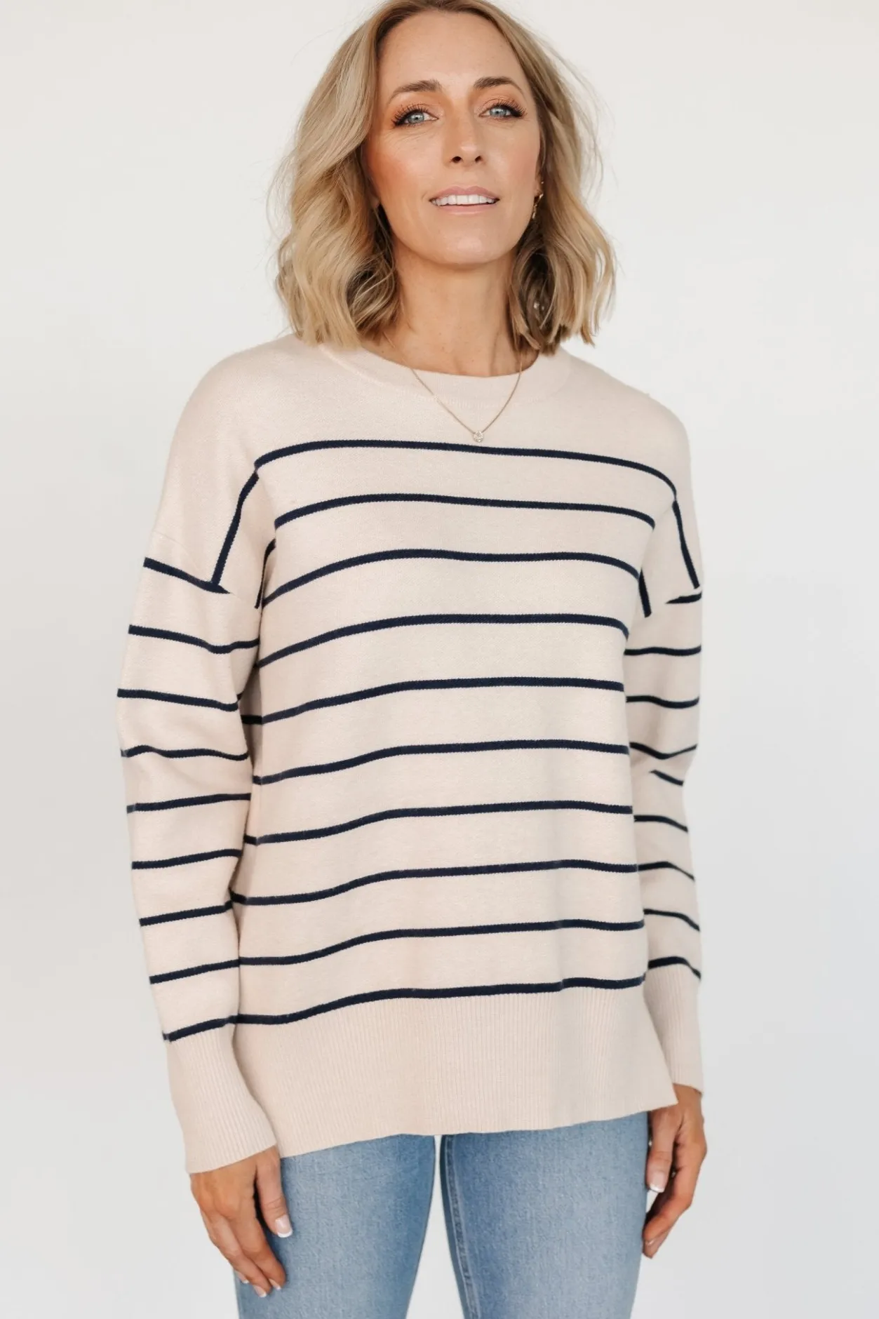 Fashion Baltic Born Colmar Striped Sweater | Cream + Navy Cream+Navy