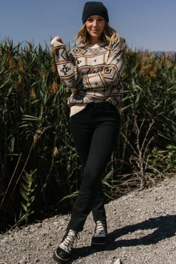 Sale Baltic Born Conrad Knit Sweater | Tan Multi Print TanMultiPrint