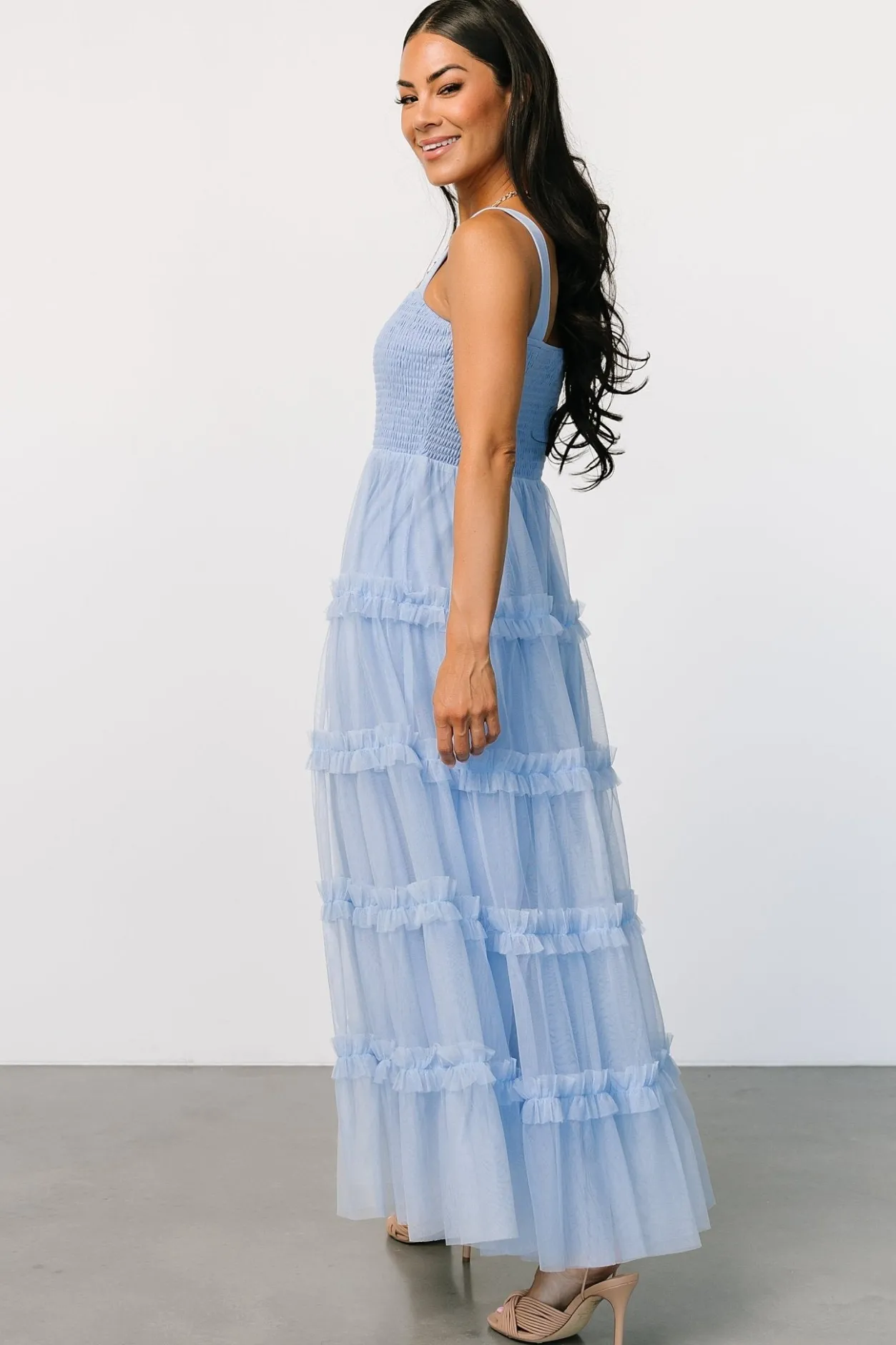 Sale Baltic Born Constance Tulle Maxi Dress | Light Blue LightBlue