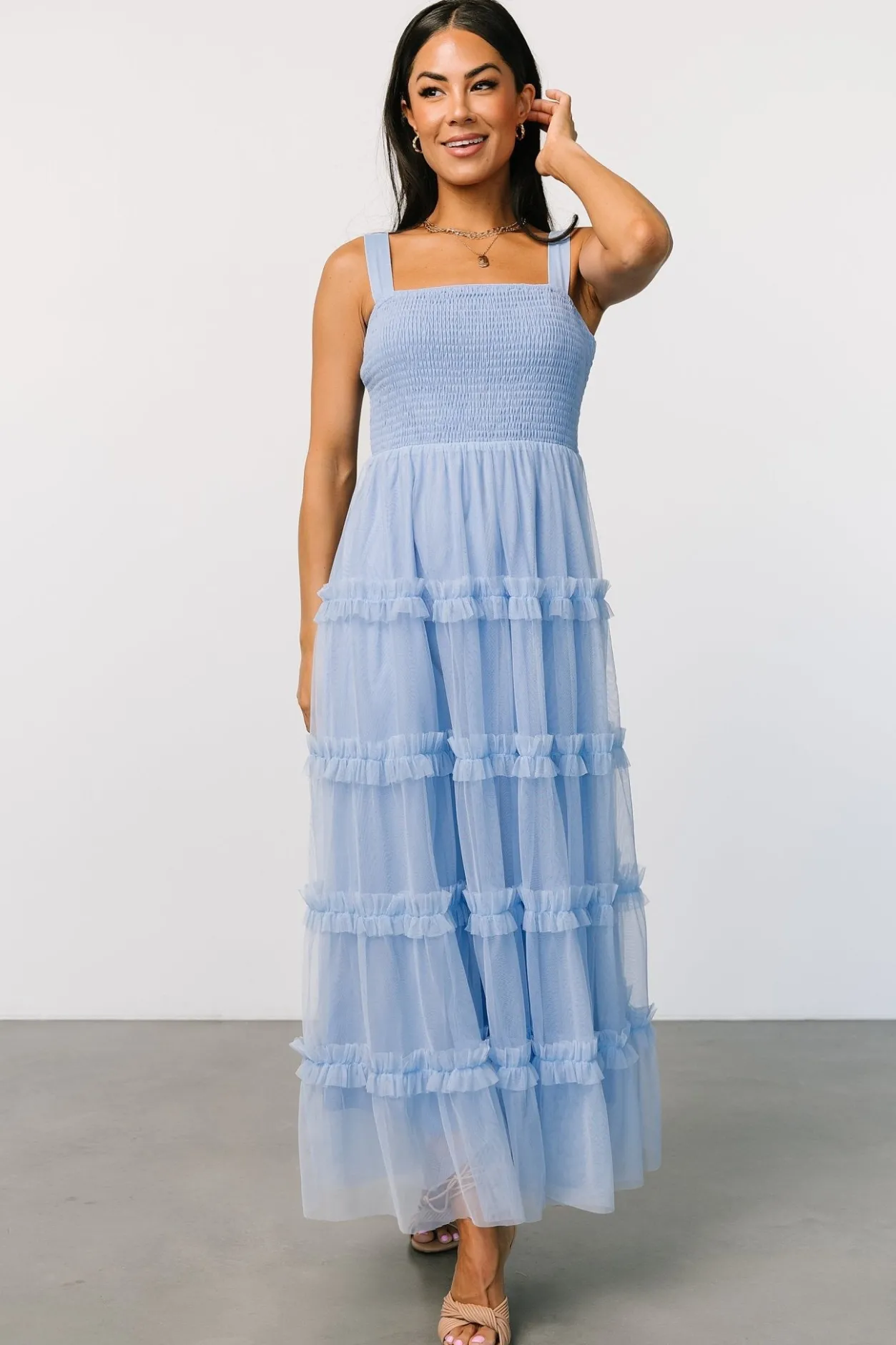 Sale Baltic Born Constance Tulle Maxi Dress | Light Blue LightBlue