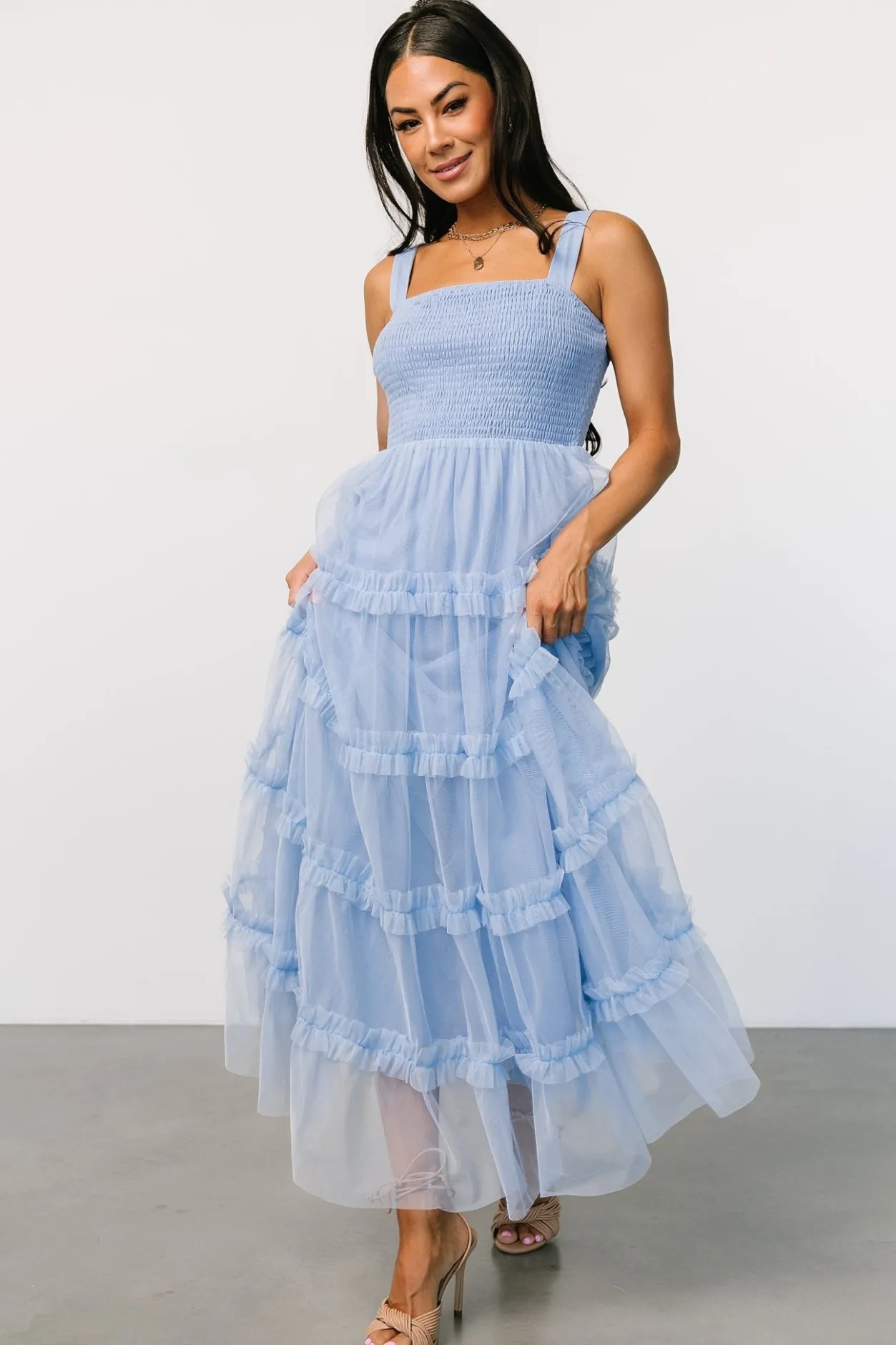 Sale Baltic Born Constance Tulle Maxi Dress | Light Blue LightBlue