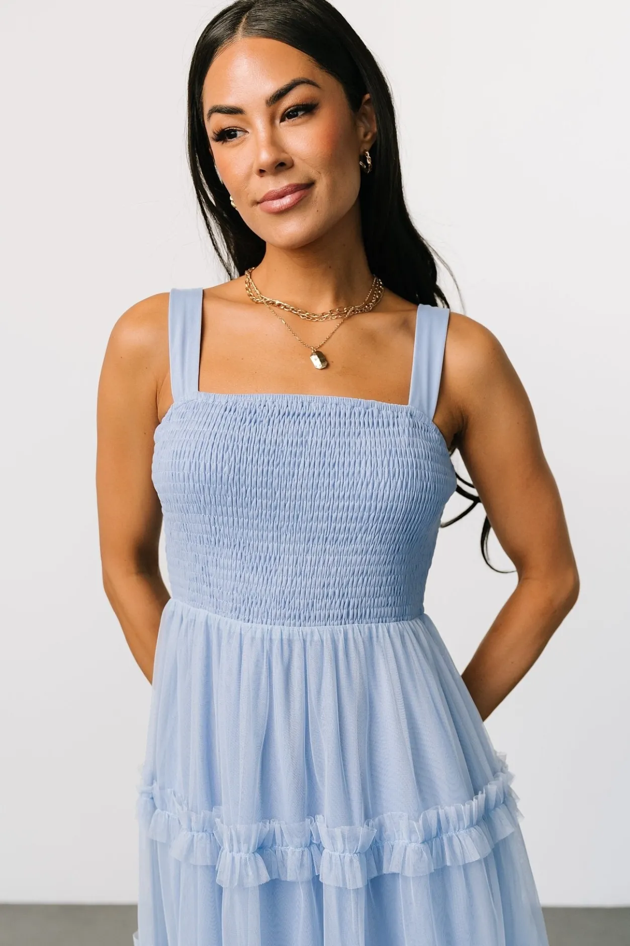 Sale Baltic Born Constance Tulle Maxi Dress | Light Blue LightBlue