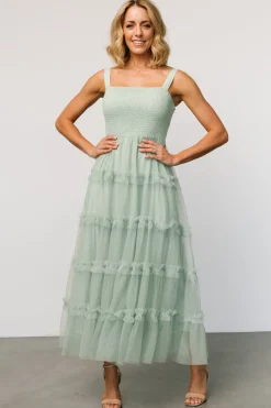 Online Baltic Born Constance Tulle Maxi Dress | Light Sage LightSage