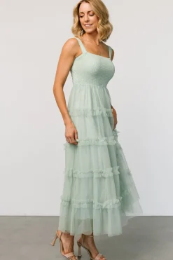 Online Baltic Born Constance Tulle Maxi Dress | Light Sage LightSage