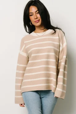 Outlet Baltic Born Conway Striped Sweater | Natural