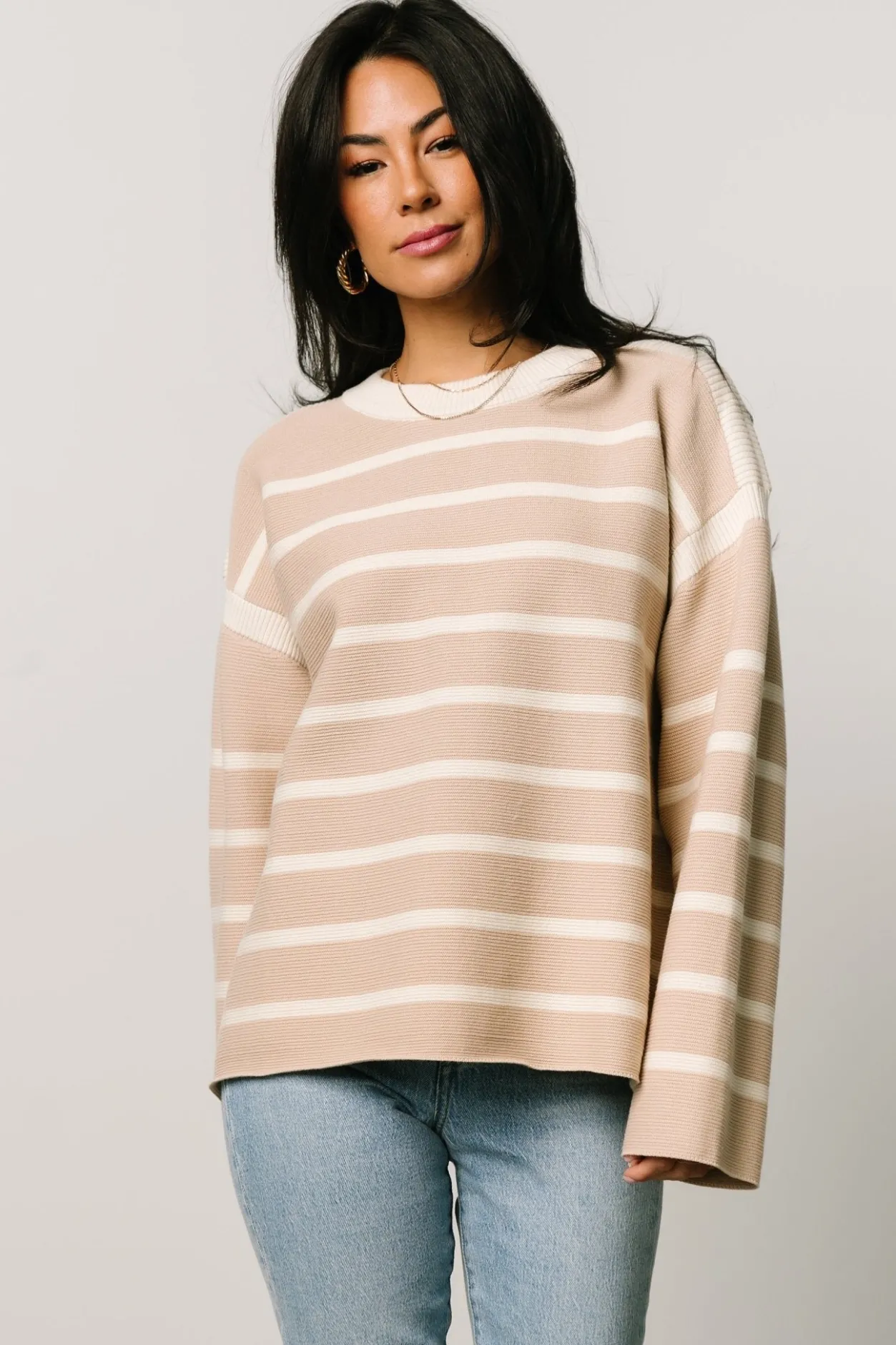 Outlet Baltic Born Conway Striped Sweater | Natural