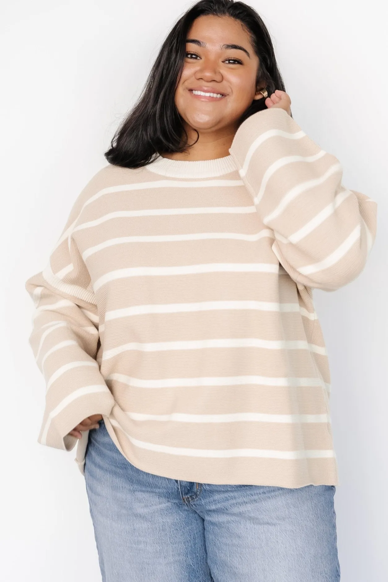 Outlet Baltic Born Conway Striped Sweater | Natural