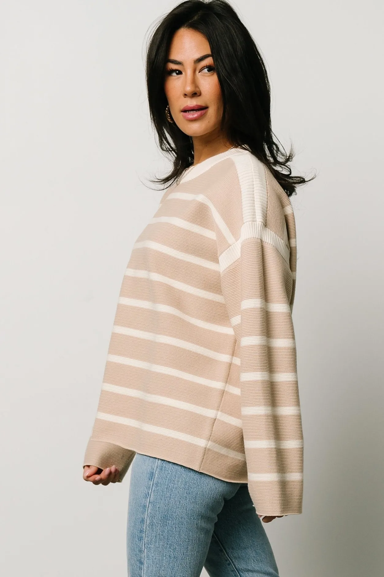 Outlet Baltic Born Conway Striped Sweater | Natural