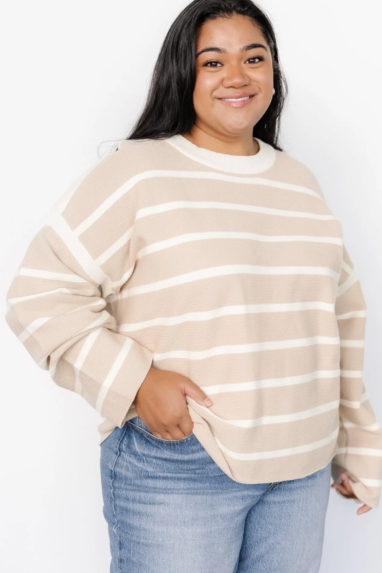 Outlet Baltic Born Conway Striped Sweater | Natural
