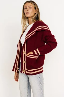 Online Baltic Born Corbett Knit Cardigan | Burgundy