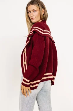 Online Baltic Born Corbett Knit Cardigan | Burgundy