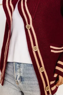 Online Baltic Born Corbett Knit Cardigan | Burgundy