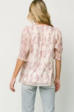 Online Baltic Born Cordova Top | Beige + Mauve Floral Beige+MauveFloral