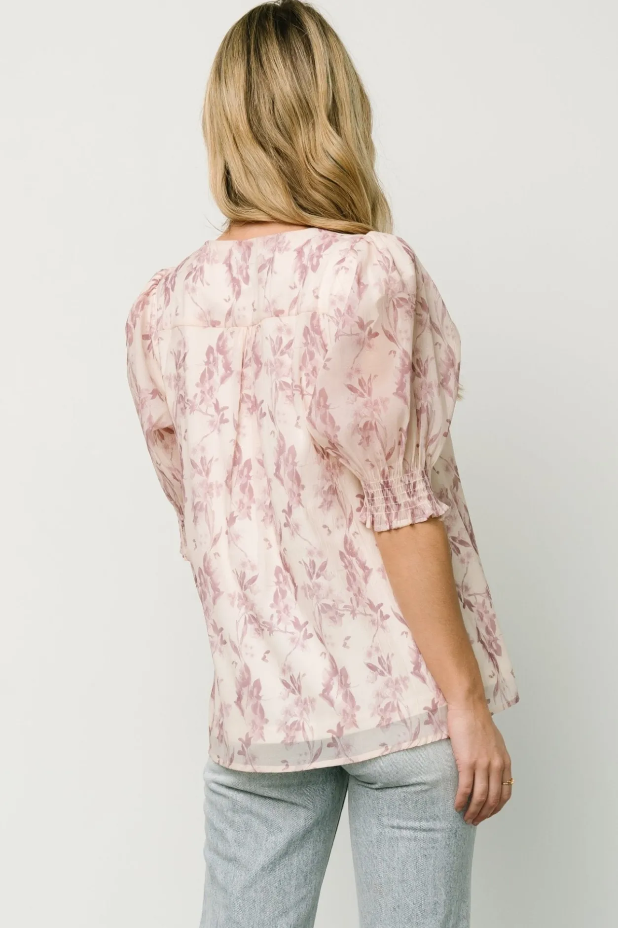 Online Baltic Born Cordova Top | Beige + Mauve Floral Beige+MauveFloral