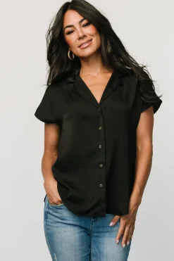 New Baltic Born Corey Button Top | Black