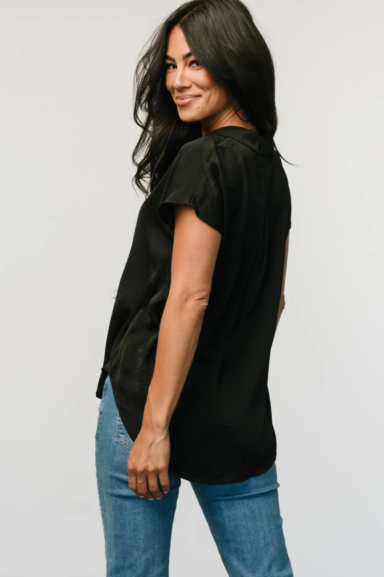 New Baltic Born Corey Button Top | Black
