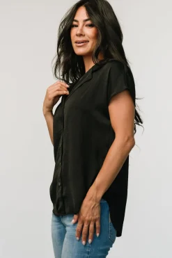 New Baltic Born Corey Button Top | Black