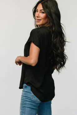 New Baltic Born Corey Button Top | Black