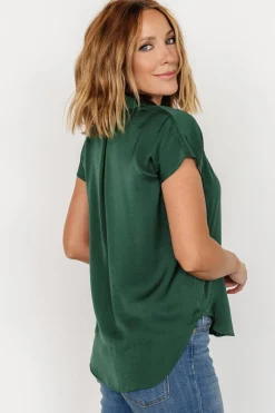 Fashion Baltic Born Corey Button Top | Hunter Green HunterGreen