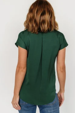 Fashion Baltic Born Corey Button Top | Hunter Green HunterGreen