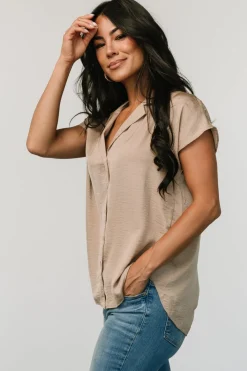 Best Baltic Born Corey Button Top | Taupe