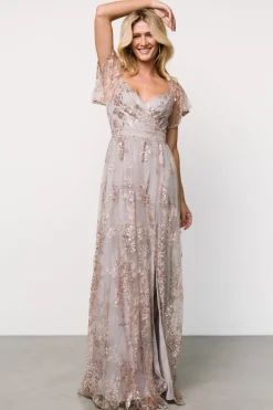 Online Baltic Born Corinne Shimmer Maxi Gown | Lavender