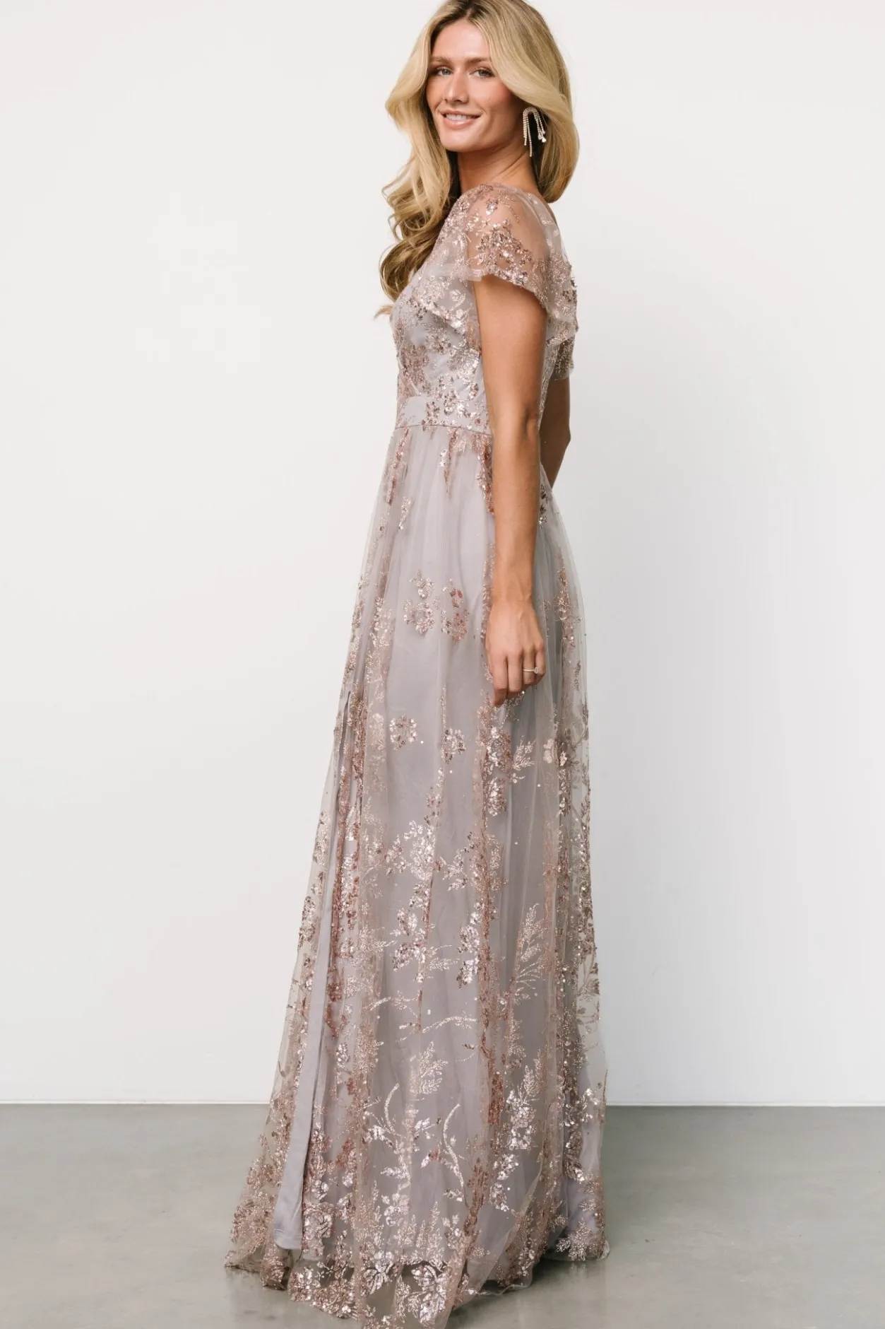 Online Baltic Born Corinne Shimmer Maxi Gown | Lavender
