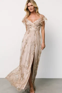 Online Baltic Born Corinne Shimmer Maxi Gown | Champagne