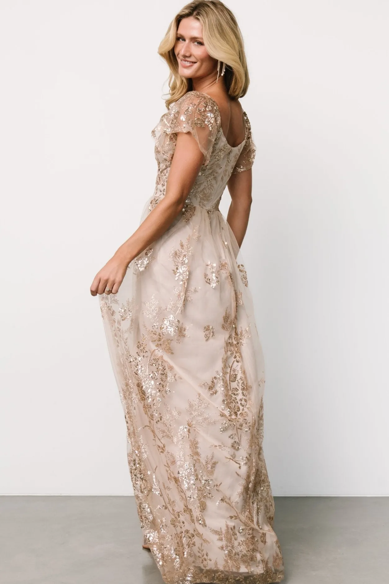Online Baltic Born Corinne Shimmer Maxi Gown | Champagne