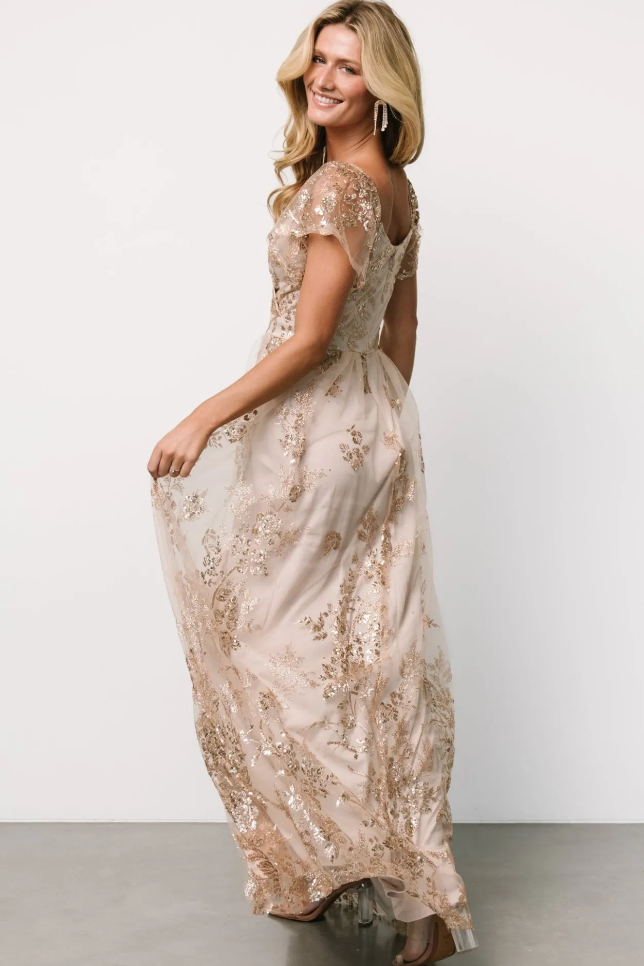 Online Baltic Born Corinne Shimmer Maxi Gown | Champagne